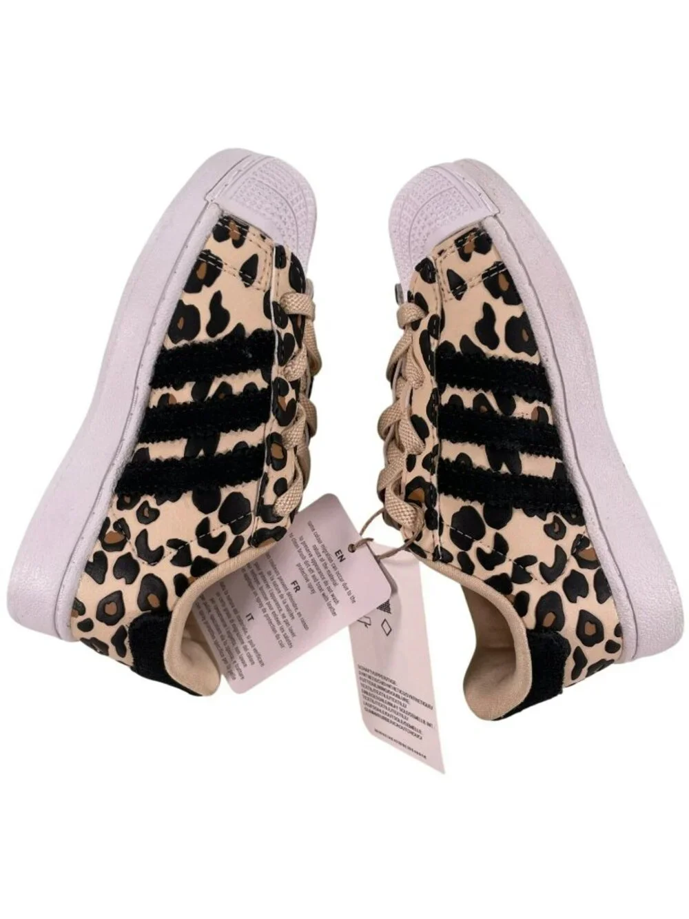 Adidas Superstar II Infant CF EL Shoes Cute Leopard Print Sporty Size 8K NEW